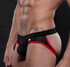 hot bulging gay man in black Gay Jockstraps: Mesh Jockstraps & Mens Sexy Jock Strap- pridevoyageshop.com - gay men’s underwear and swimwear