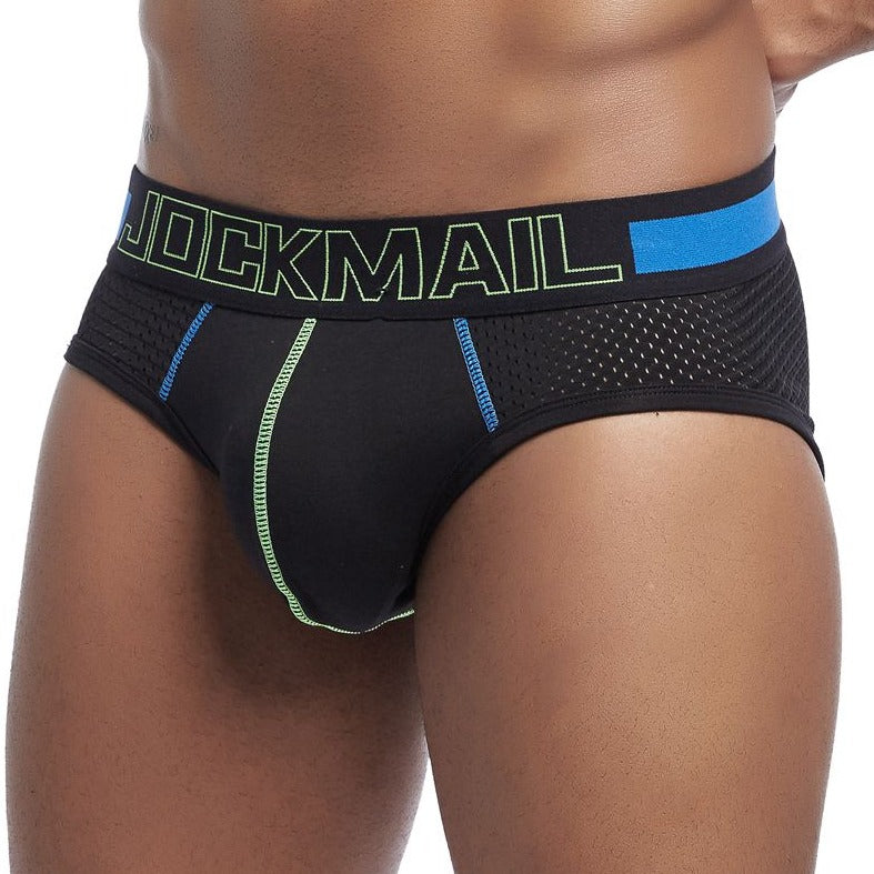 blue band A Jockmail mesh Briefs | Gay Mens Underwear- pridevoyageshop.com - gay men’s underwear and swimwear