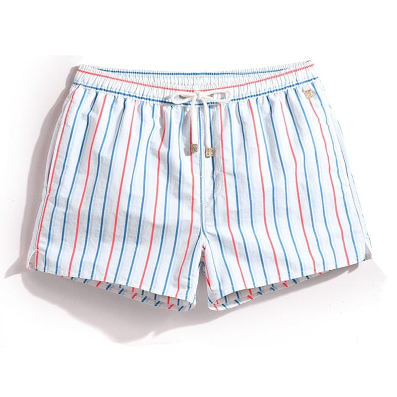 Gay Swimwear & Beachwear | Men's Candy Striped Board Shorts - pridevoyageshop.com - gay men’s underwear and swimwear