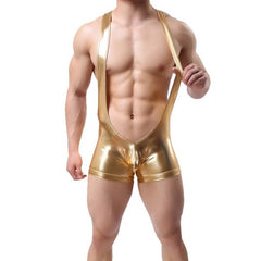 Men's Hot PU Leather Singlet