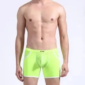 a hot gay man in green AIBC Men's Pocketed Ice Silk Boxer Briefs - pridevoyageshop.com - gay men’s underwear and swimwear