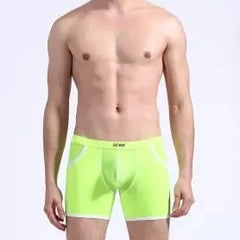 a hot gay man in green AIBC Men's Pocketed Ice Silk Boxer Briefs - pridevoyageshop.com - gay men’s underwear and swimwear