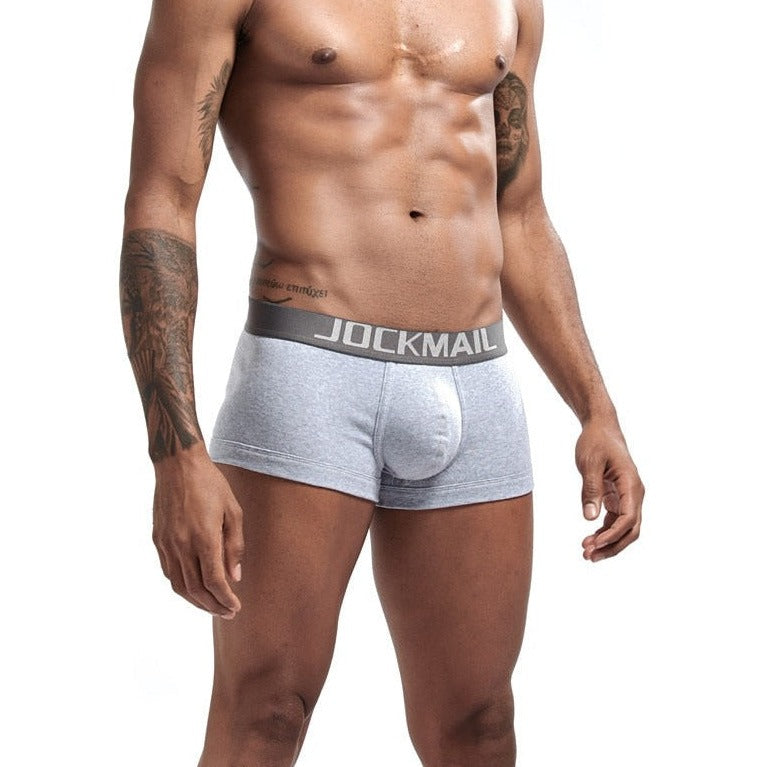 hot gay man in gray Jockmail Classic Cock Ring Boxers | Gay Underwear- pridevoyageshop.com - gay men’s underwear and swimwear