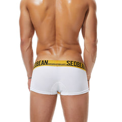 a hot gay man in white Seobean Hype Short Boxers | Gay Underwear- pridevoyageshop.com - gay men’s underwear and swimwear