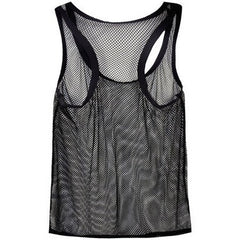black Men's Vest Mesh Tank Top | Gay Loungewear & Tops - pridevoyageshop.com - gay pajamas, gay loungewear, gay sleepwear