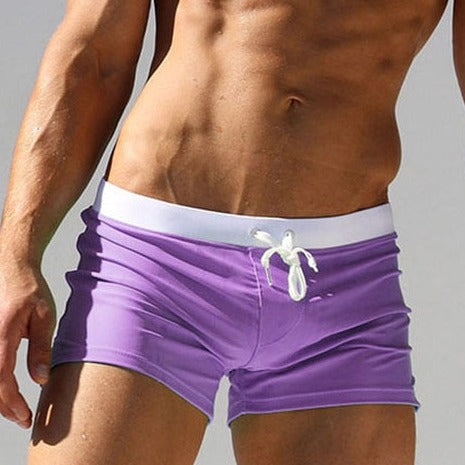 Purple Best Men's Swim Shorts: Tight Swim Trunks for a Stylish Summer- pridevoyageshop.com - gay men’s harness, lingerie and fetish wear