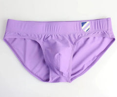 purple Brave Person Badge See Through Briefs - pridevoyageshop.com - gay men’s underwear and swimwear