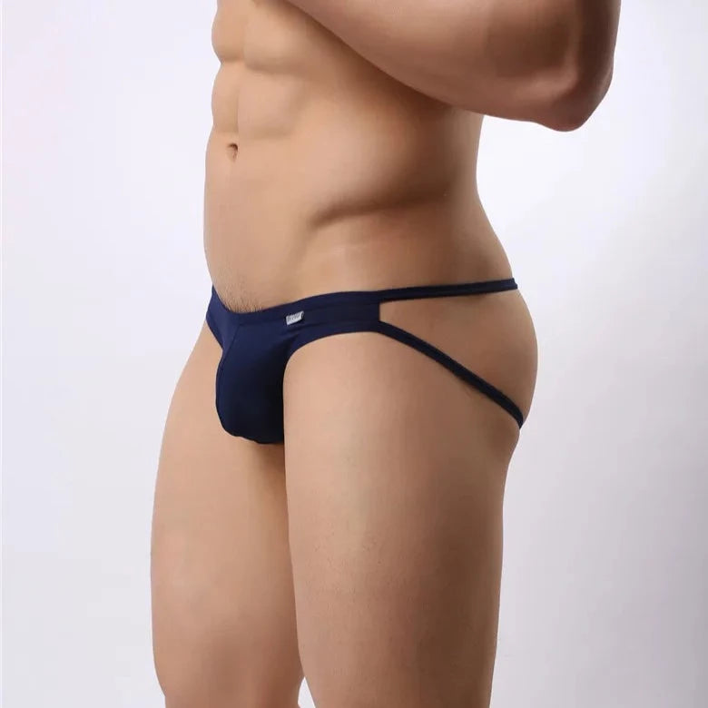 a sexy man in royal blue Brave Person Gay Men's Super Skinny Jockstrap - pridevoyageshop.com - gay men’s underwear and swimwear