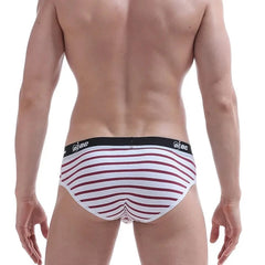 a hot gay man in white AIBC Man's Striped Briefs - pridevoyageshop.com - gay men’s underwear and swimwear