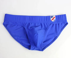 blue Brave Person Badge See Through Briefs - pridevoyageshop.com - gay men’s underwear and swimwear