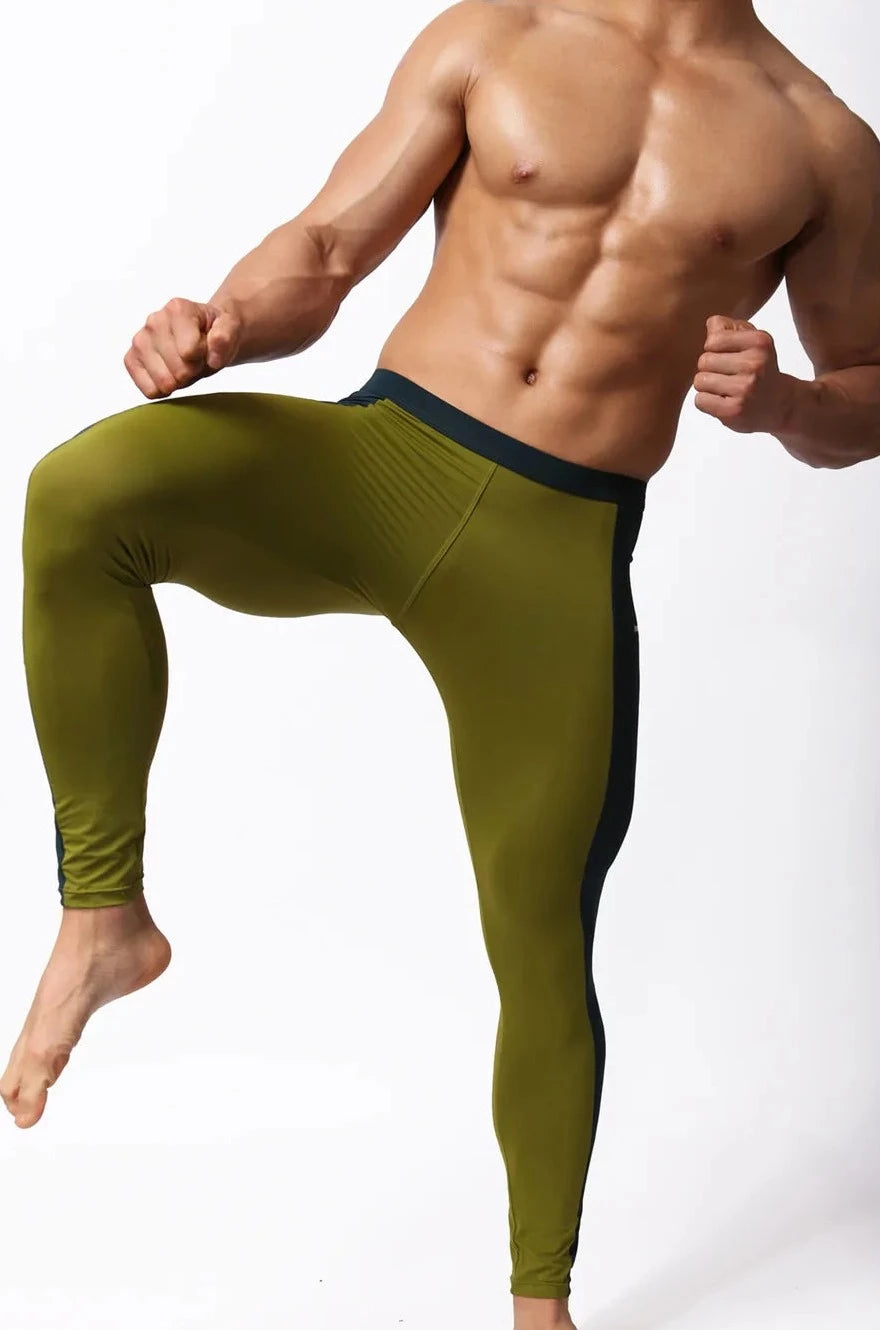 a hot gay man in army green Men's Two-Toned Long Johns - pridevoyageshop.com - gay men’s underwear and swimwear