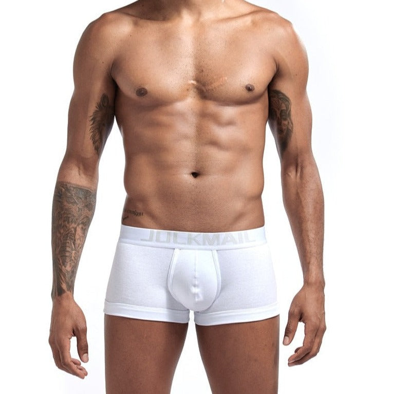 hot man in white Jockmail Classic Cock Ring Boxers | Gay Underwear- pridevoyageshop.com - gay men’s underwear and swimwear