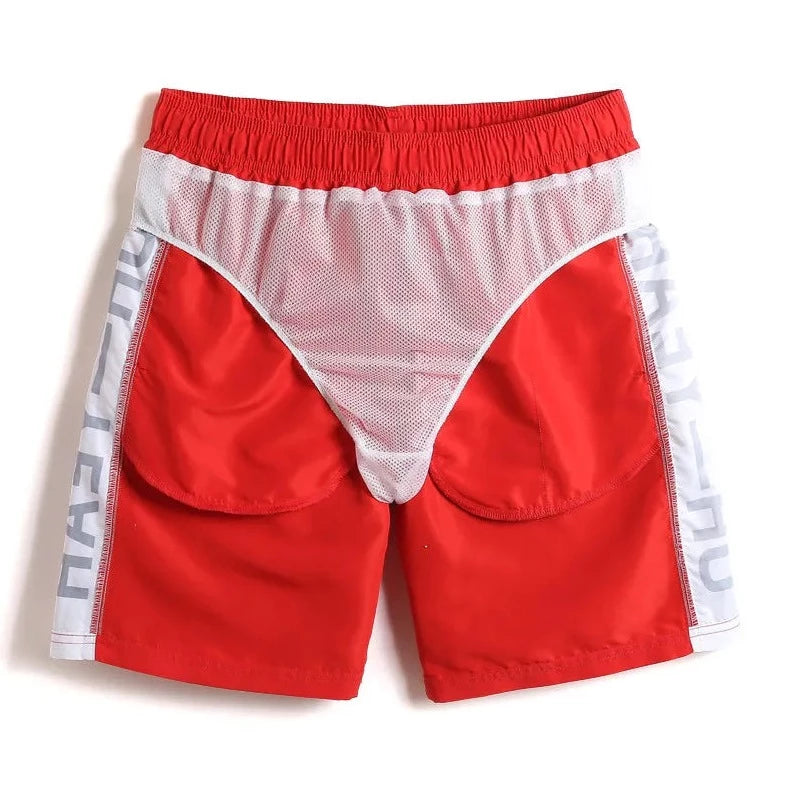 red Oh Yeah! Board Shorts - pridevoyageshop.com - gay men’s underwear and swimwear