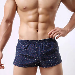 a hot gay man in Gay Men's Lounge Boxer Shorts - pridevoyageshop.com - gay men’s underwear and swimwear