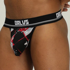 red ORLVS Pattern Pouch Jockstraps - pridevoyageshop.com - gay men’s underwear and swimwear