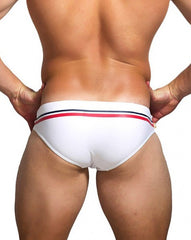 hot gay man in white Gay Swimwear | French Swim Briefs- pridevoyageshop.com - gay men’s underwear and swimwear