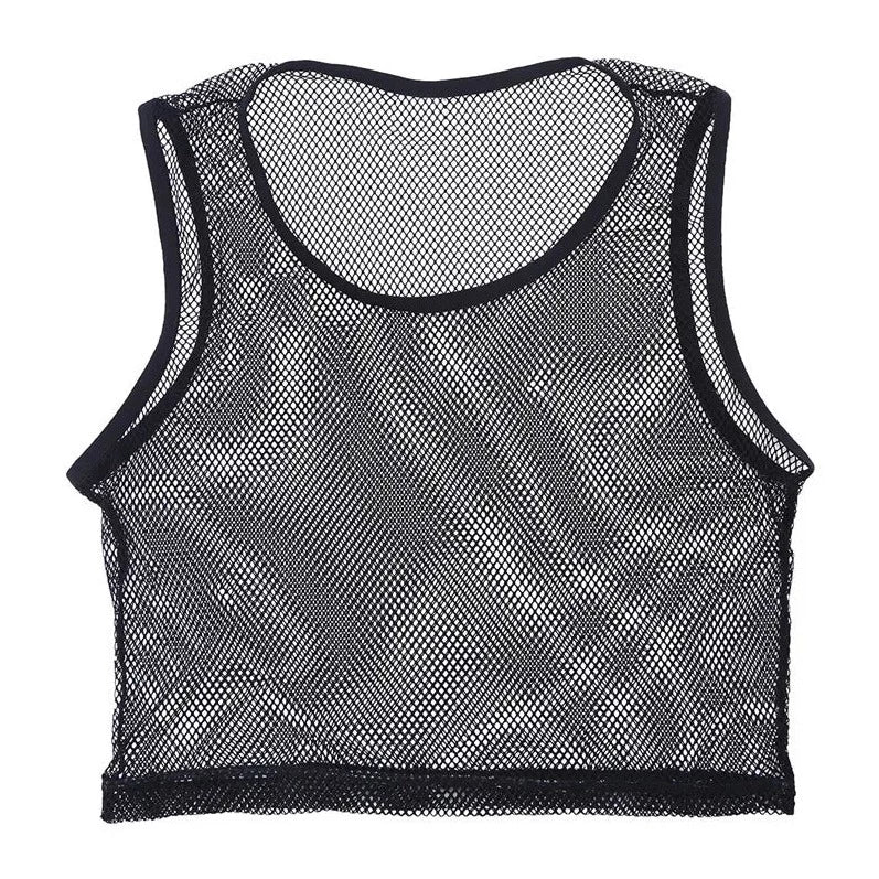 black Gay Rave Wear See Through Crop Top | Gay Crop Tops & Clubwear - pridevoyageshop.com - gay crop tops, gay casual clothes and gay clothes store
