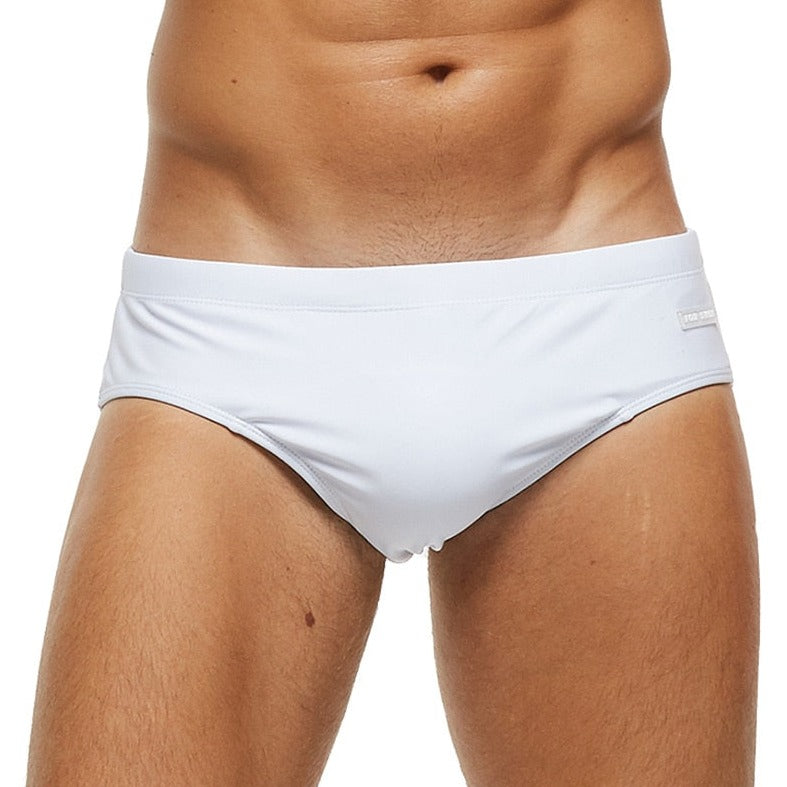 hot gay man in white Gay Swimwear | 2023 New Men's Sexy Swim Briefs- pridevoyageshop.com - gay men’s underwear and swimwear