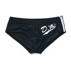 black Gay Swimwear | DM Zipper Swim Briefs- pridevoyageshop.com - gay men’s underwear and swimwear