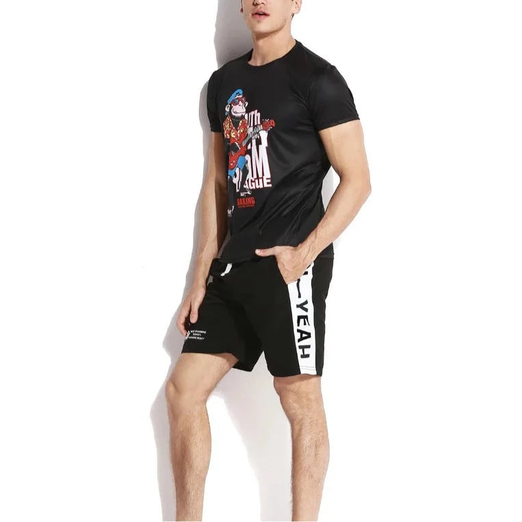 a hot gay guy in black Oh Yeah! Board Shorts - pridevoyageshop.com - gay men’s underwear and swimwear