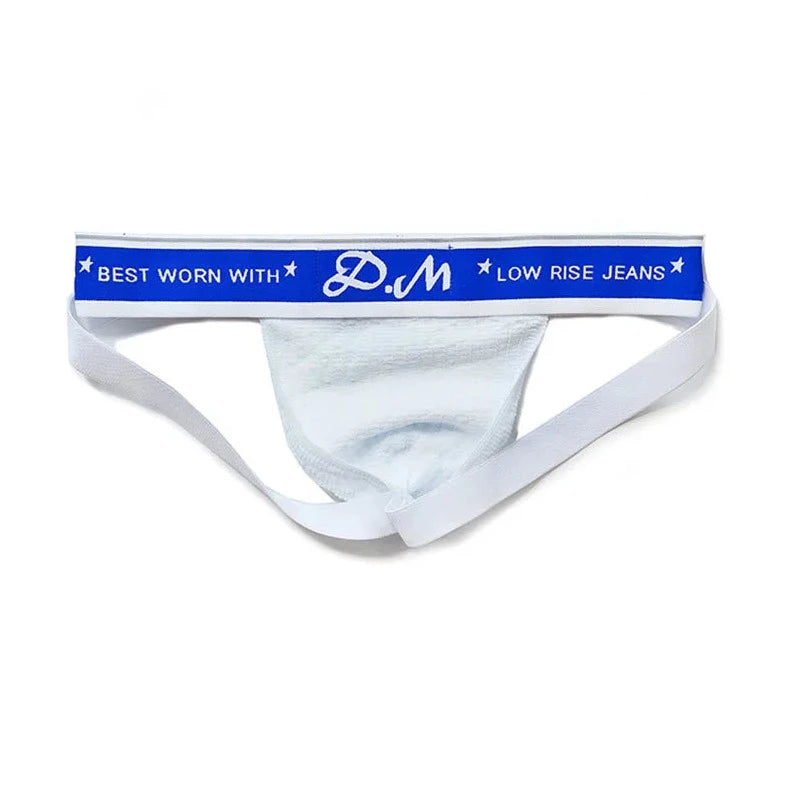 blue DM Gay Men's Roleplay Jockstrap - pridevoyageshop.com - gay men’s underwear and swimwear