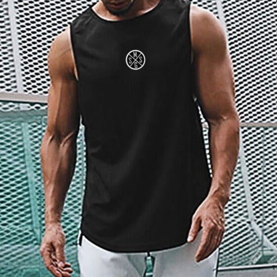 sexy gay man in black Gay Tops | Mens Bodybuilding Gym Tank Top - pridevoyageshop.com - gay men’s gym tank tops, mesh tank tops and activewear