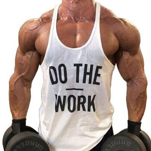 sexy gay hunk in white Gay Tops | Men's Bodybuilding Cotton Stringer Tank Tops - pridevoyageshop.com - gay men’s gym tank tops, mesh tank tops and activewear