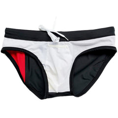 details of Gay Swimwear | Zebra Striped Swim Briefs- pridevoyageshop.com - gay men’s underwear and swimwear
