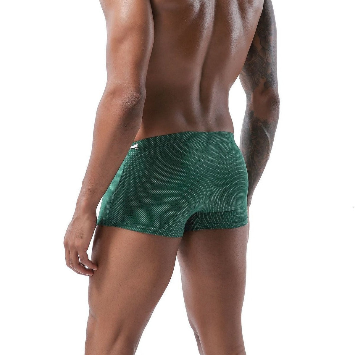 hot gay man in green Gay Swimwear & Beachwear | Men's Bowtie Tight Swim Trunks - pridevoyageshop.com - gay men’s underwear and swimwear