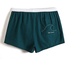 green Wavy Lines Board Shorts - pridevoyageshop.com - gay men’s underwear and swimwear