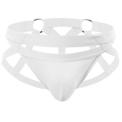 white Erotic Bondage Jockstrap: Mens Jock Strap Underwear and Gay Lingerie - pridevoyageshop.com - gay men’s underwear and swimwear