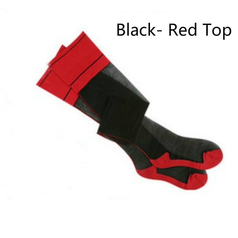 Black- Red Top Men's Thigh High Transparent Stockings | Gay Lingerie - pridevoyageshop.com - gay men’s bodystocking, lingerie, fishnet and fetish wear