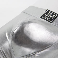 details of Jockmail Shiny Metallic PU Leather Boxers | Gay Underwear- pridevoyageshop.com - gay men’s underwear and swimwear