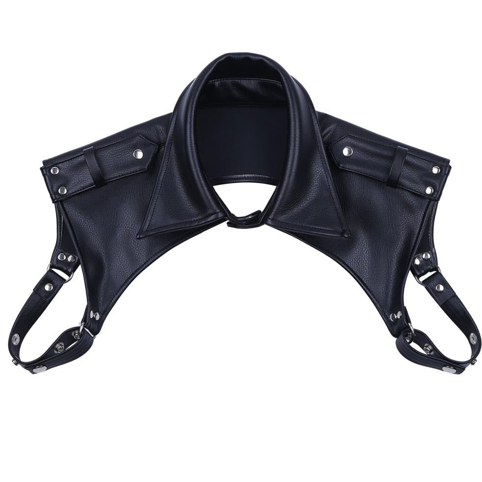 Black Leather Chest Harness: Clubbing Wear for Guys- pridevoyageshop.com - gay men’s harness, lingerie and fetish wear