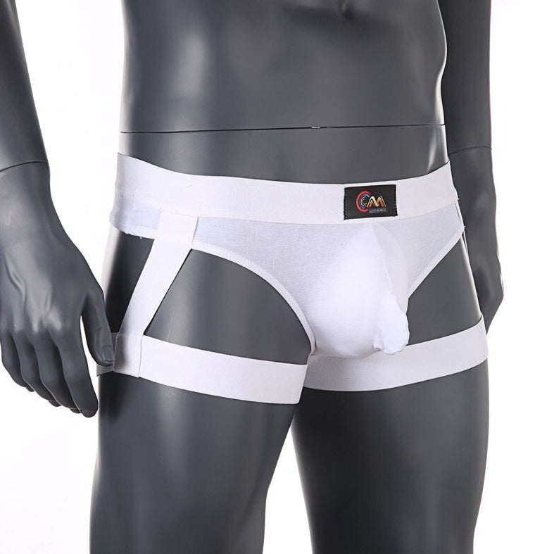 white Men's Bubble Butt Jock Thong | Gay Men Underwear- pridevoyageshop.com - gay men’s underwear and swimwear