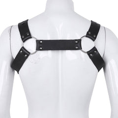 details of Zipper X-Gay Man Chest Harness | Gay Harness- pridevoyageshop.com - gay men’s harness, lingerie and fetish wear