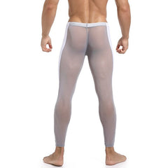 sexy gay man in gray Gay Leggings | Men's Breathable Mesh Leggings - pridevoyageshop.com - gay men’s underwear and activewear