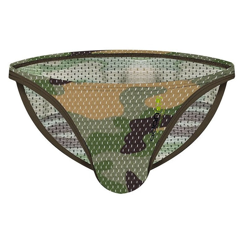 green ADANNU Camo Mesh Briefs | Gay Mens Underwear| Gay Men Underwear