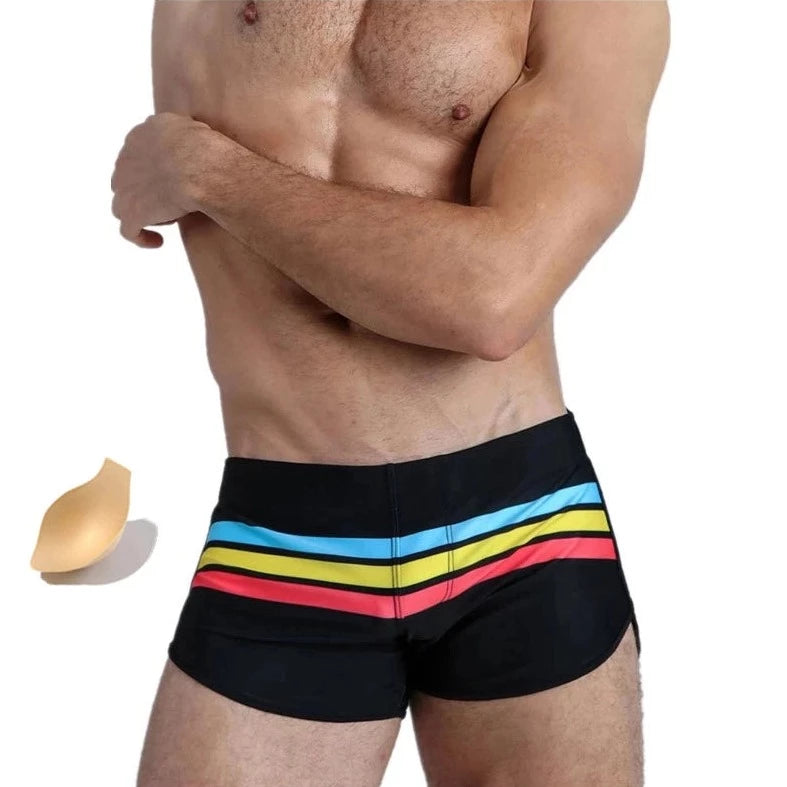 a hot gay man in black Men's Beach House Swim Briefs - pridevoyageshop.com - gay men’s underwear and swimwear