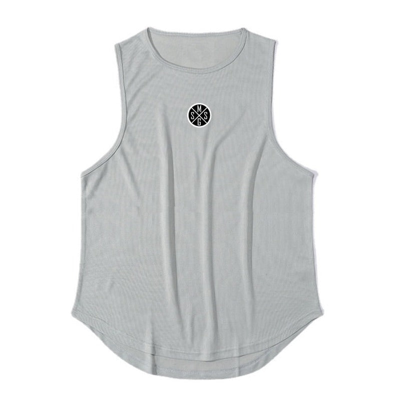 gray Gay Tops | Mens Bodybuilding Gym Tank Top - pridevoyageshop.com - gay men’s gym tank tops, mesh tank tops and activewear