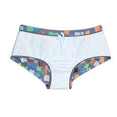 details of Ocean Mosaic Swim Trunks - pridevoyageshop.com - gay men’s underwear and swimwear