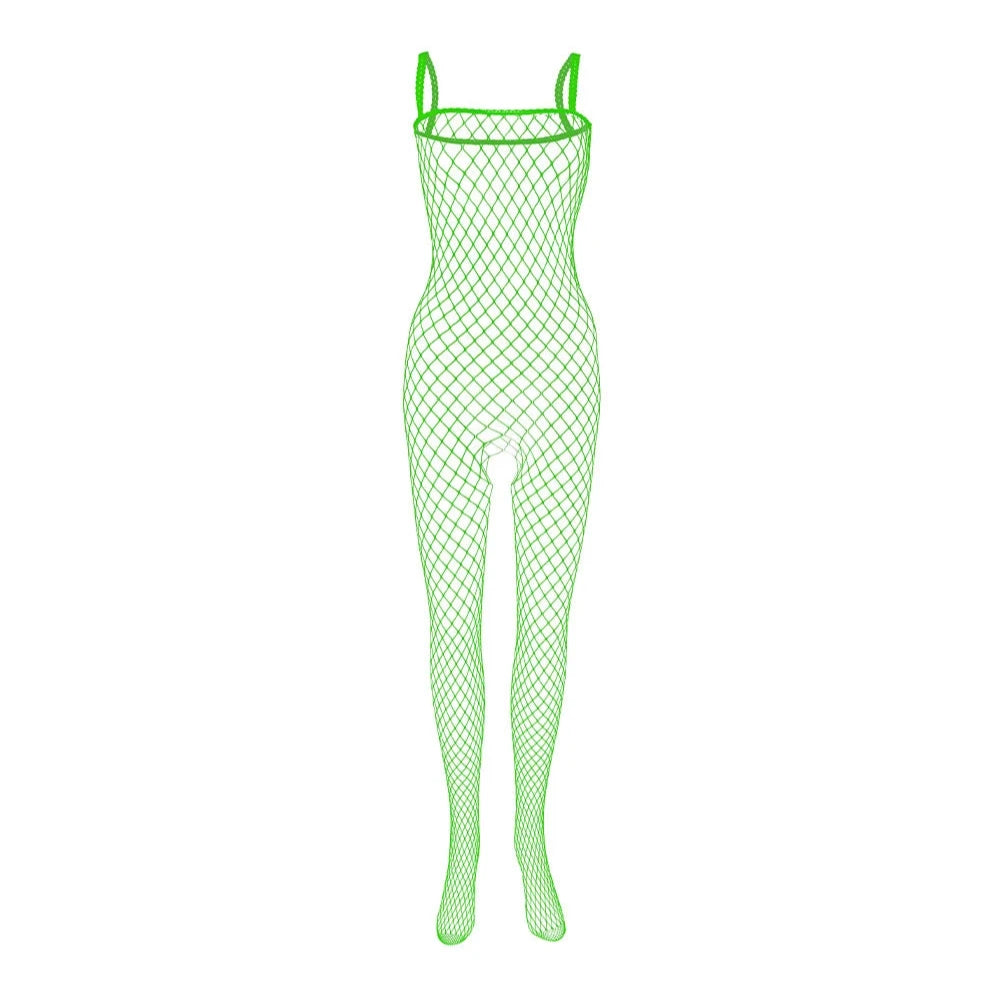 Neon Green Bare Desire Men’s Fishnet Bodysuit - pridevoyageshop.com - gay men’s bodystocking, lingerie, fishnet and fetish wear