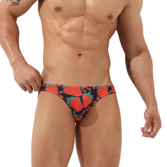 a hot gay man in Strawberries Men's Ultra Skinny Swim Briefs - pridevoyageshop.com - gay men’s underwear and swimwear