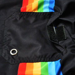 details of Gay Shorts | Men's Rainbow Gym Shorts - Men's Activewear, gym short, running shorts- pridevoyageshop.com