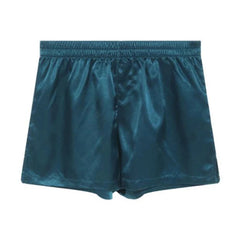 blue Men's Ice Silk Lounge Shorts - pridevoyageshop.com - gay men’s underwear and swimwear