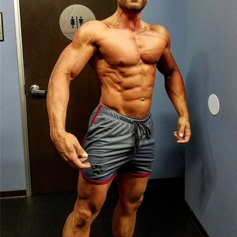 sexy gay hunks in Gay Shorts | Gay Bear Paw Gym Shorts - Men's Activewear, gym short, sport shorts, running shorts- pridevoyageshop.com