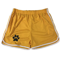 yellow white gray white Gay Shorts | Gay Bear Paw Gym Shorts - Men's Activewear, gym short, sport shorts, running shorts- pridevoyageshop.com