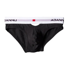 black Adannu Gay Men's Hollow Front and Back Briefs - pridevoyageshop.com - gay men’s underwear and swimwear