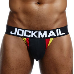 black Gay Jockstraps: Jockmail & National Flag Jockstrap- pridevoyageshop.com - gay men’s underwear and swimwear