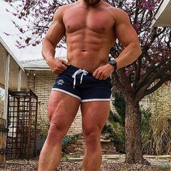 sexy gay hunks in Gay Shorts | Gay Bear Paw Gym Shorts - Men's Activewear, gym short, sport shorts, running shorts- pridevoyageshop.com